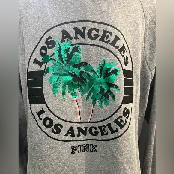 PINK Los Angeles Palm Tree Crew Neck Sweater - Picture 6 of 7